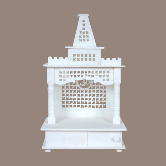 Marble Jali Work Temple – Handcrafted Devotional Space