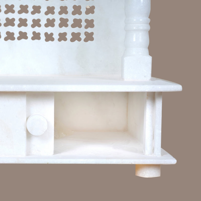 Marble Jali Work Temple – Handcrafted Devotional Space