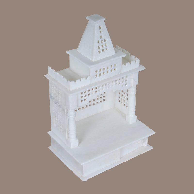 Marble Jali Work Temple – Handcrafted Devotional Space