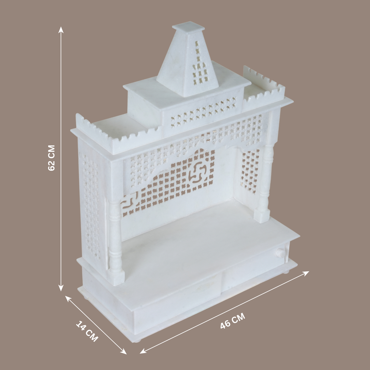 Sacred Sanctuary: Hand-Carved White Marble Home Temple