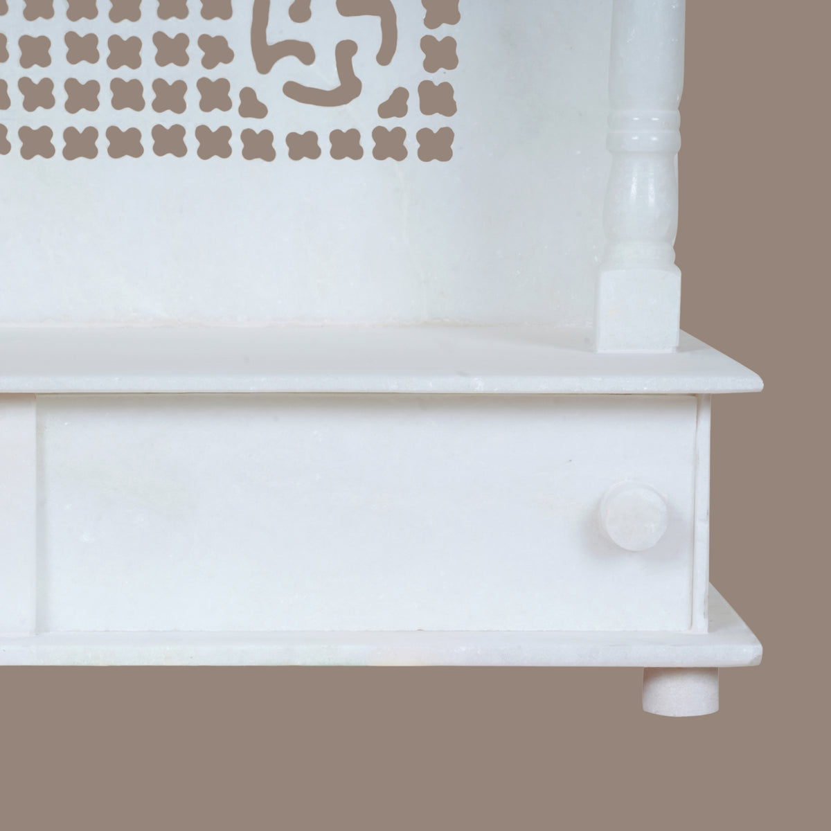 Sacred Sanctuary: Hand-Carved White Marble Home Temple