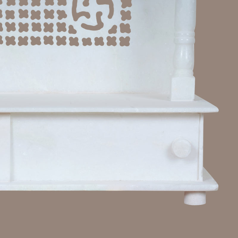 Sacred Sanctuary: Hand-Carved White Marble Home Temple